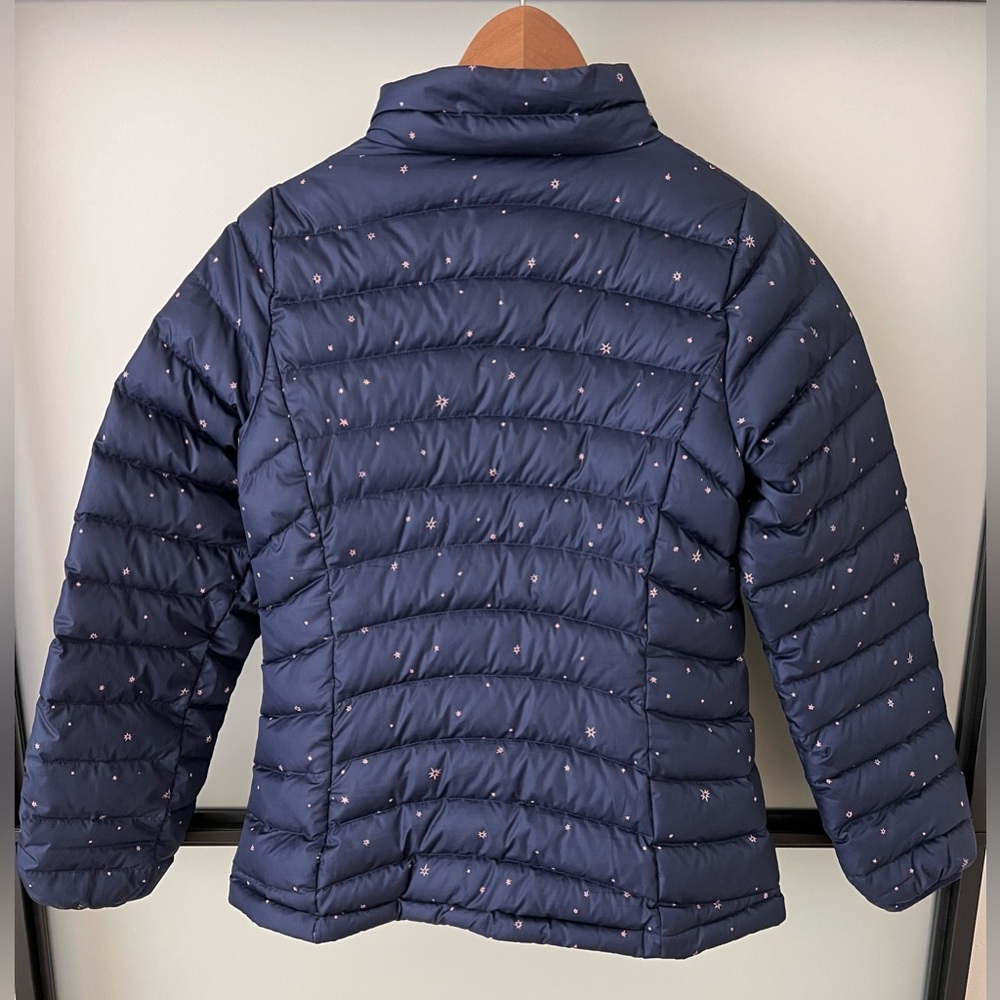Patagonia Girls Down Jacket XXL 16-18 Great Conditions,navy w pink stars,Minty!! - Picture 3 of 12